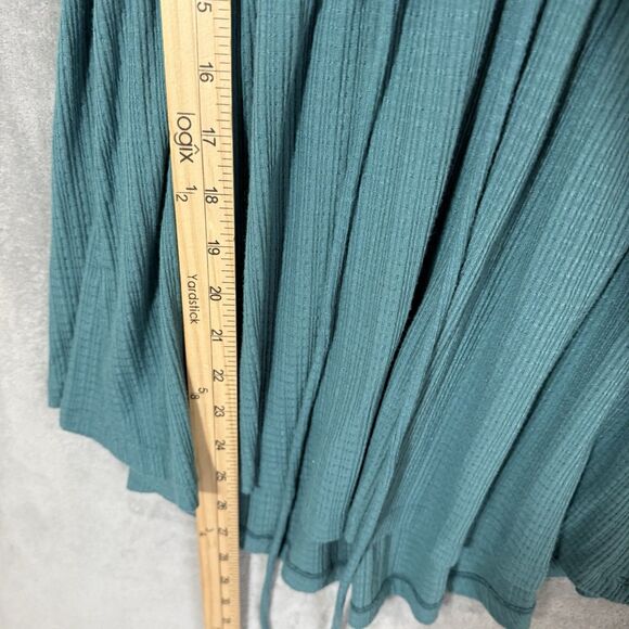 Free People Beach Bound Tank Women M Plunging Tank Top Ocean Blue Boho Babydoll - Picture 6 of 9